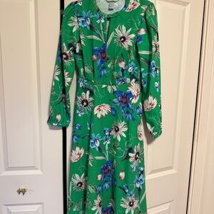 Green floral dress